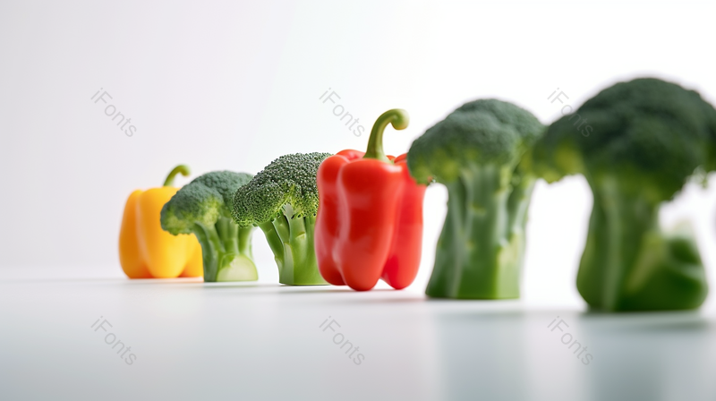 五颜六色的新鲜水果蔬菜整齐摆放,高清,摄影图,摄影图片,图片大全,摄影图免费下载